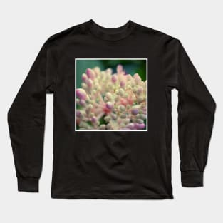 Pretty Red Flower with green leaves nature lovers beautiful photography design Long Sleeve T-Shirt